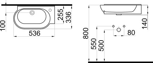 Раковина STWORKI накладная 50 K0201-2505 в Гуково